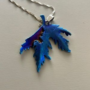 Metal leaf pendant